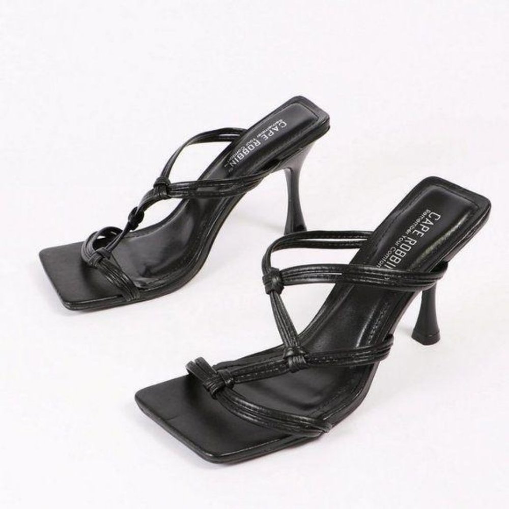 Square Toe Strappy Mules - Picture 4 of 5